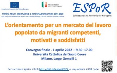 Da oggi sono aperte le iscrizioni per il Convegno finale di ESPoR di venerdì 1 aprile 2022!